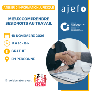 Atelier Mieux comprendre ses droits au travail
